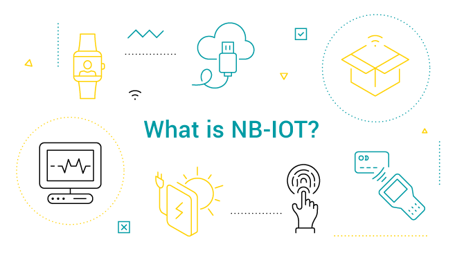 What is NB-IoT? Image with sensors and devices connection